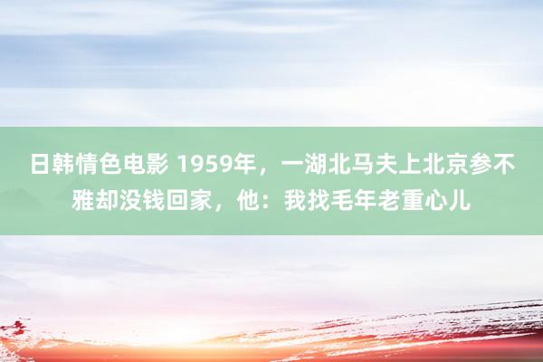 日韩情色电影 1959年，一湖北马夫上北京参不雅却没钱回家，他：我找毛年老重心儿