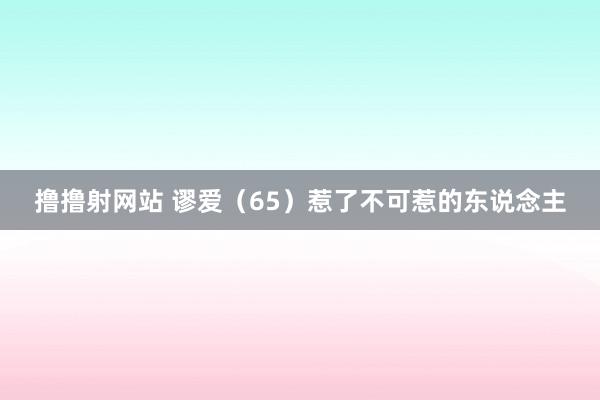 撸撸射网站 谬爱（65）惹了不可惹的东说念主