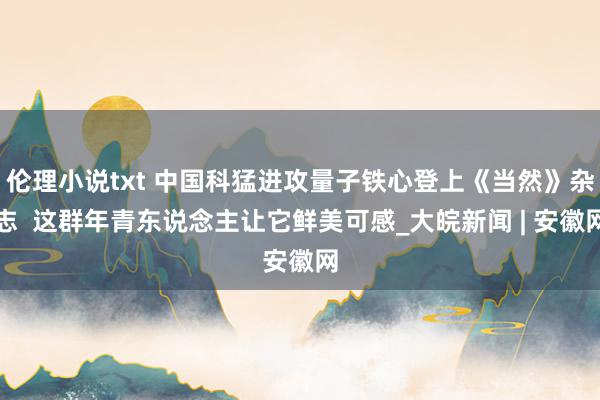 伦理小说txt 中国科猛进攻量子铁心登上《当然》杂志  这群年青东说念主让它鲜美可感_大皖新闻 | 安徽网