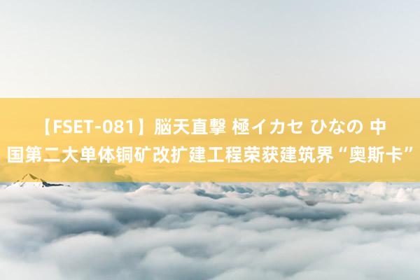 【FSET-081】脳天直撃 極イカセ ひなの 中国第二大单体铜矿改扩建工程荣获建筑界“奥斯卡”