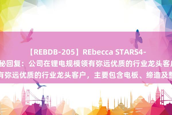 【REBDB-205】REbecca STARS4-The queens- 曼恩斯特董秘回复：公司在锂电规模领有弥远优质的行业龙头客户，主要包含电板、缔造及整车厂商