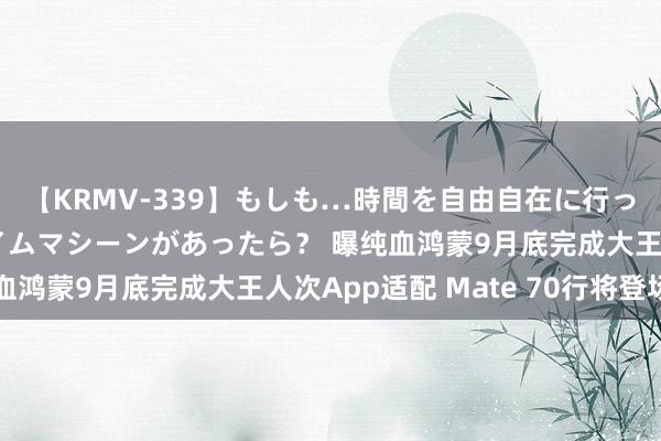 【KRMV-339】もしも…時間を自由自在に行ったり来たりできるタイムマシーンがあったら？ 曝纯血鸿蒙9月底完成大王人次App适配 Mate 70行将登场