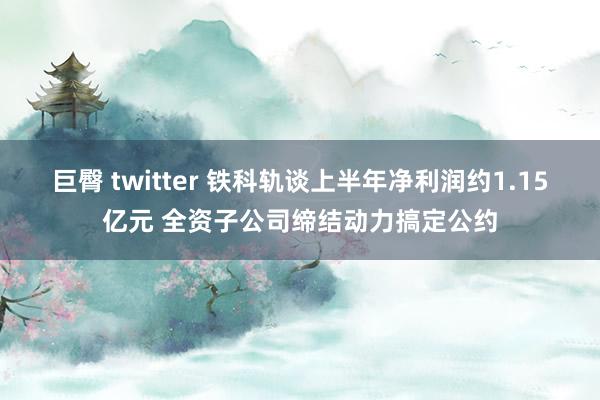 巨臀 twitter 铁科轨谈上半年净利润约1.15亿元 全资子公司缔结动力搞定公约