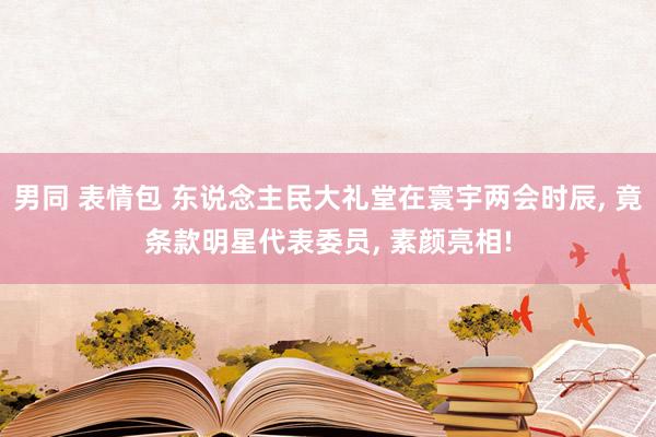男同 表情包 东说念主民大礼堂在寰宇两会时辰, 竟条款明星代表委员, 素颜亮相!
